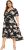 Milumia Plus Size Casual V Neck Belted Empire Waist Asymmetrical Maxi Dress