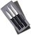 Roll over image to zoom in        VIDEO Rada Cutlery Paring Knife Set 3 Knives Blades Stainless Steel Resin Made in The USA, 2-1/2”, 3-1/4”, Black Handle