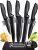 Home Hero Chef Knife Set Knives Kitchen Set Stainless Steel Kitchen Knives Set Kitchen Knife Set with Stand, Professional Knife Sharpener 7 Piece Set ( Stainless Steel Blades with Non-Stick Coating )