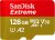 SanDisk 128GB Extreme microSDXC UHS-I Memory Card with Adapter – C10, U3, V30, 4K, A2, Micro SD – SDSQXA1-128G-GN6MA